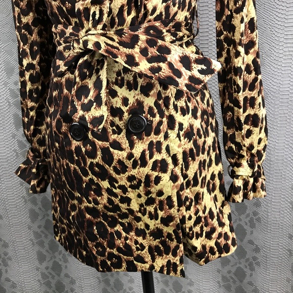 Vertigo Cheetah Leopard long trench coat - Picture 2 of 7